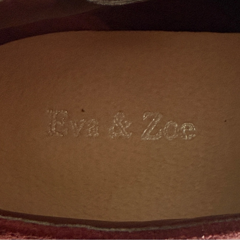 Eva & Zoe Burgundy Evelyn Ankle Boots Size 6.5 - Picture 11 of 13
